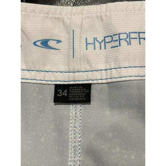 New O'NEILL Swim Trunks Boardshorts Green Blue HYPERFREAK Mens 34 Stretch Pocket - Picture 5 of 6